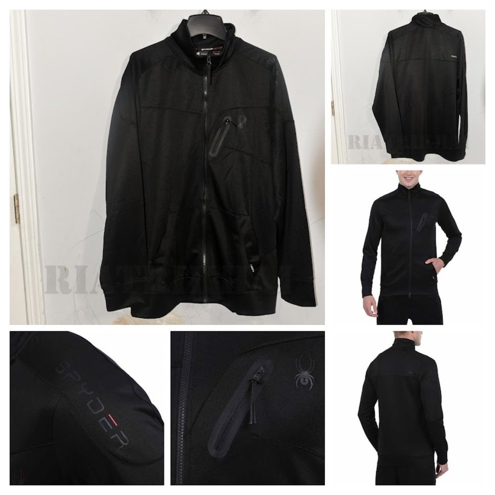BLACK NWT Spyder‎ Active Men’s Full Zip Jacket